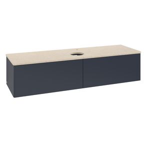 Wastafelonderkast Antao 1600x360x500mm Mid.Blue Matt Lacquer K36053HG