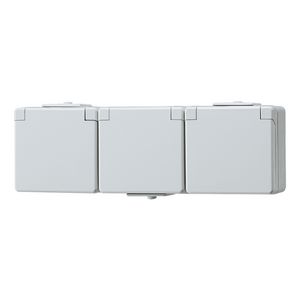 Wandcontactdoos WG600 3-voudig m.R/A m.onderkast hor.