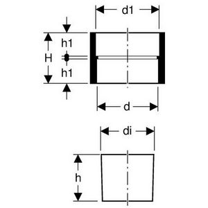 Polyethyleen (PE) gietijzer aansluitstuk 50mm