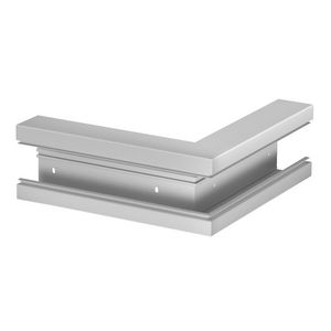 Buitenhoek 70x130mm polyvinylchlorid lichtgrijs