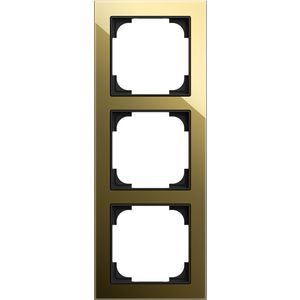 Afdekraam 3v art-glas zwart/goud