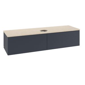 Wastafelonderkast Antao 1600x360x500mm Mid.Blue Matt Lacquer K36113HG
