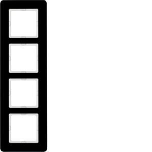 Afdekraam 4-v berker Q.7 Glas zwart