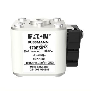Zekering hoge snelheid 200A AC 1400V 100kA size 1 aR IEC Ty