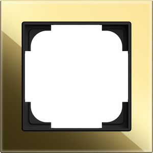 Afdekraam 1v art-glas zwart/goud