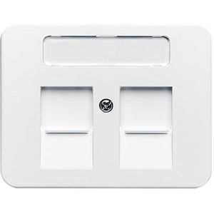 Centraalplaat 2x draag mod jack schuifjes a-albast/studiowit