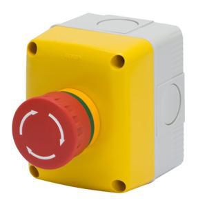 KASTEN COMPLEET MET OPERATOR-1 GANG-1NO 1NC-EMERGENCY