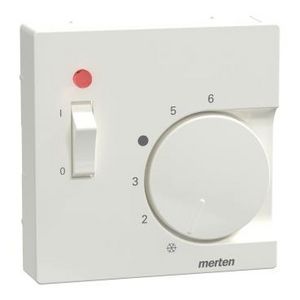 Cover plate Merten System M for room thermostat polar white