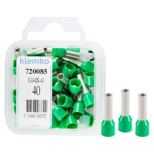 Kist a 40st. geisoleerde adereindhuls 6mm² Groen 12mm stand.