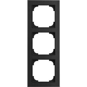 Afdekraam 3v art-glas zwart