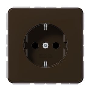 Wandcontactdoos bruin besch.cont. slagvast CD500