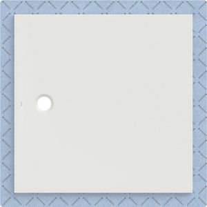Douchevloer CleanFloor30 geïntegreerd met afdichtingsvlies wit: 120x120cm