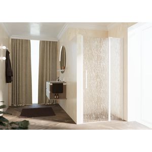 Douchedeur Young 2P 107 Ver.107-111Cm Aqua Wit Mat