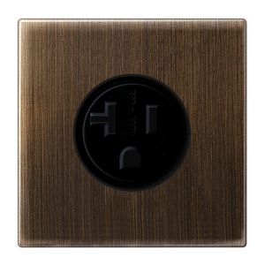 Wandcontactdoos LS messing antiek Us-Nema 20 A