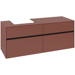 Wastafelonderkast Collaro 1400x548x500mm Wine Red C074B0AH