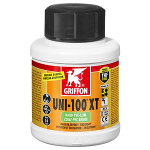 Hard PVC-lijm UNI-100XT (druk/afvoer) KOMO/KIWA pot Flacon 500ml VVE=12