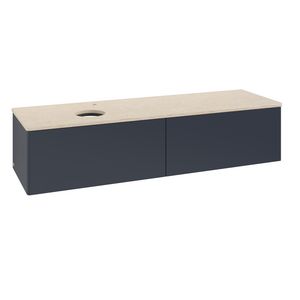 Wastafelonderkast Antao 1600x360x500mm Mid.Blue Matt Lacquer K37053HG