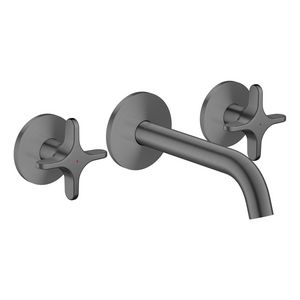 Wastafelmengkraan AXOR One 3-gats inbouw uitloop 160mm Brushed Black Chrome