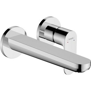 Rebris S 1-hendel wastafelkraan inbouw wandmontage met uitloop 20cm chroom 72528000