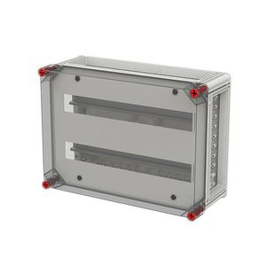 Lege kast met DIN rail 2 DIN rails 125 mm