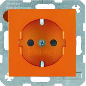 Wandcontactdoos RA aanraakveilig berker S1/B3/B7 oranje glans