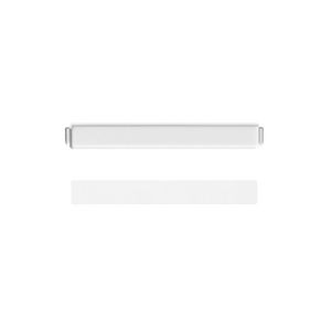 Afdekking plexiglas met tekststrook