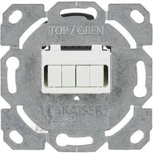 Optisch aansluitbusinzetstuk LC-Quad 4-voudig zilver (0244/42)