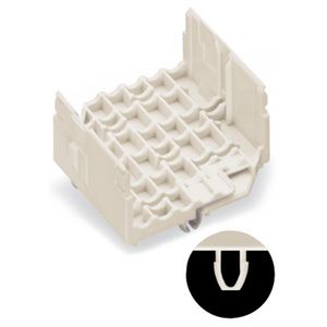 Kabelhouder onderste deel + klikvoetjes wit 267-412 VVE=250