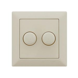 Afdekking kunststof voor Duo dimmer voor JUNG RAL1013 creme Klemko