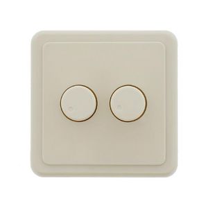 Afdekking kunststof voor Duo dimmer voor PEHA RAL1013 creme Klemko