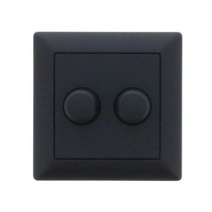 Afdekking kunststof voor Duo dimmer voor JUNG RAL9005 zwart Klemko