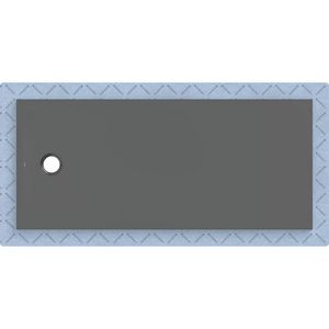 Douchevloer CleanFloor30 met afdichtingsvlies grafiet: 170x75cm