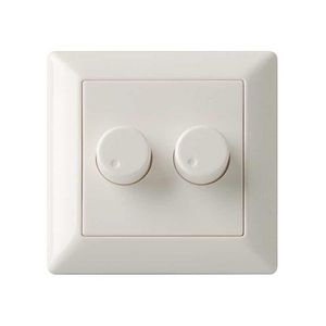 Afdekking kunststof voor Duo dimmer voor GIRA RAL9010 wit Klemko