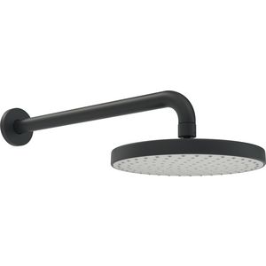 Regendouche Ø200mm wandmontage spr. 348mm mat zwart