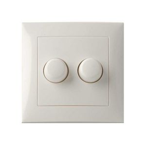 Afdekking kunststof voor Duo dimmer voor BERKER RAL9010 wit Klemko