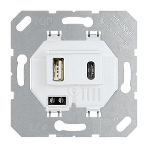 USB 1xA en 1xC laadcontactds. alpine wit