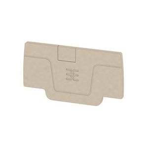 Afsluit- eindplaat d.beige h:52.75mm b:2.1mm V- VVE=50