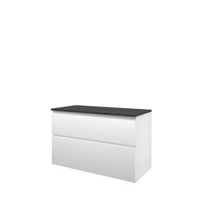 Proline Top afdekplt hardst en OK a-Sym Mat wit/BLuSt 100x46