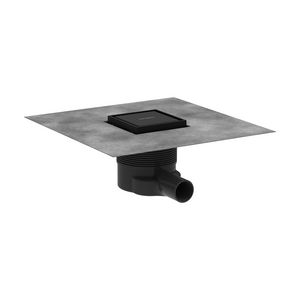 Douchegoot RainDrain compl.set 100/100 mat zwart