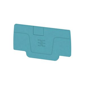 Afsluit- eindplaat blauw h:52.75mm b:2.1mm V-0 Wem VVE=50