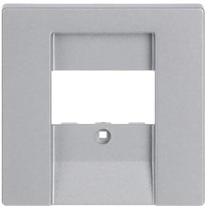 Centraalplaat luidsprekercontactdoos/TAE/USB f-aluzilver (1766-83)