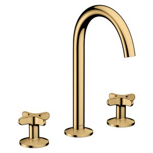 Wastafelmengkraan AXOR One 3-gats 170 en PO afvoer Polished Gold-Optic