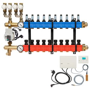 Vloerverw.verdeler 4861 4-pijps E-pomp BA. 10-145l/u 10-groeps