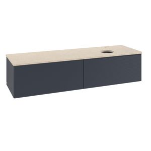 Wastafelonderkast Antao 1600x360x500mm Mid.Blue Matt Lacquer K38153HG