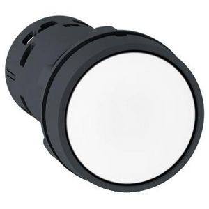 Drukknop Terugvering Ø22mm 1NO Wit Harmony XB7 VVE=10