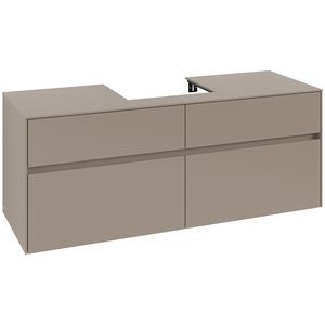 Wastafelonderkast Collaro 1400x548x500mm Taupe C073B0VM