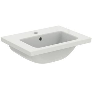 Wastafel I.LIFE-S VANITY 51cm met kraangat + overloop wit Ideal Plus