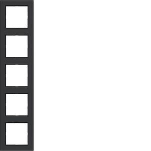 Afdekraam 5-voudig A.1 nachtzwart mat