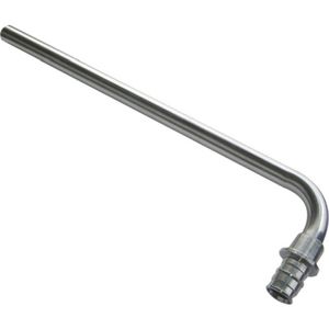 Radiatoraansl.-knie schuif Q&E lengte 300 CV 16x15mmCUx16mm