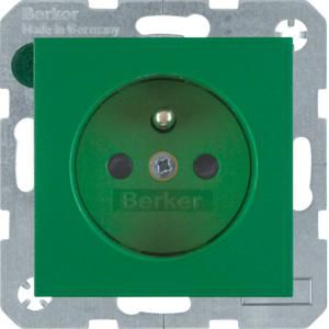 Wandcontactdoos penaarde steek berker S.1/B.3/B.7 groen mat